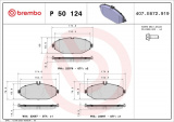 Sada brzdových destiček BREMBO P50124 - MERCEDES-BENZ