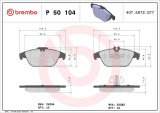 Sada brzdových destiček BREMBO P50104 - MERCEDES-BENZ