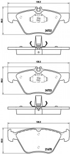 Sada brzdových destiček BREMBO P50075 - MERCEDES-BENZ Sada brzdových destiček BREMBO P50075 - MERCEDES-BENZ