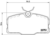 Sada brzdových destiček BREMBO P50006 - MERCEDES-BENZ Sada brzdových destiček BREMBO P50006 - MERCEDES-BENZ