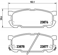 Sada brzdových destiček BREMBO P49030 - MAZDA Sada brzdových destiček BREMBO P49030 - MAZDA