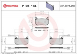 Sada brzdových destiček BREMBO P23184 - ALFA ROMEO