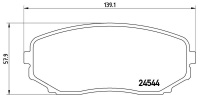 Sada brzdových destiček BREMBO P49040 - MAZDA nahrazeno P54059 Sada brzdových destiček BREMBO P49040 - MAZDA nahrazeno P54059