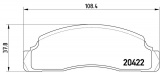 Sada brzdových destiček BREMBO P24009 - FORD