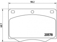 Sada brzdových destiček BREMBO P24005 - FORD Sada brzdových destiček BREMBO P24005 - FORD