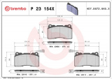 Sada brzdových destiček BREMBO P23154X - ALFA ROMEO