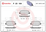 Sada brzdových destiček BREMBO P23164 - FIAT, JEEP