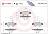 Sada brzdových destiček BREMBO P23165 - FIAT, JEEP