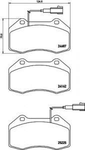Sada brzdových destiček BREMBO P23162 - ALFA ROMEO