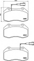 Sada brzdových destiček BREMBO P23162 - ALFA ROMEO