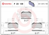Sada brzdových destiček BREMBO P23139 - ABARTH, ALFA ROMEO