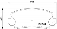 Sada brzdových destiček BREMBO P23008 - LANCIA