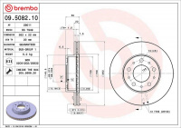 Brzdový kotouč BREMBO 09.5082.10 - VOLVO