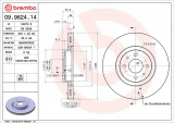 Brzdový kotouč BREMBO 09.9624.14 - ALFA ROMEO, FIAT, LANCIA
