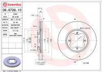 Brzdový kotouč BREMBO 09.6726.10 - HONDA Brzdový kotouč BREMBO 09.6726.10 - HONDA