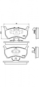 Sada brzdových destiček BREMBO P49004 - MAZDA Sada brzdových destiček BREMBO P49004 - MAZDA