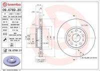 Brzdový kotouč BREMBO 09.6769.21 Brzdový kotouč BREMBO 09.6769.21