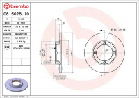 Brzdový kotouč BREMBO 08.5026.10 - SUZUKI
