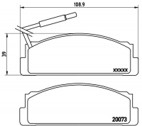 Sada brzdových destiček BREMBO P23005 - AUTOBIANCHI, FIAT, LANCIA