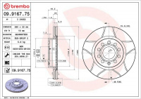 Brzdový kotouč BREMBO MAX 09.9167.75 - AUDI, SEAT, ŠKODA, VW Brzdový kotouč BREMBO MAX 09.9167.75 - AUDI, SEAT, ŠKODA, VW