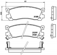 Sada brzdových destiček BREMBO P49025 - MAZDA