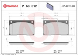 Sada brzdových destiček BREMBO P68012 - DAIMLER, JAGUAR, RENAULT