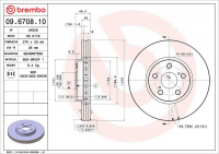 Brzdový kotouč BREMBO 09.6708.10 - TOYOTA