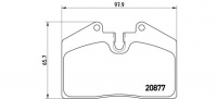 Sada brzdových destiček BREMBO P65004 - PORSCHE Sada brzdových destiček BREMBO P65004 - PORSCHE