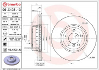 Brzdový kotouč BREMBO 09.C403.13 - BMW Brzdový kotouč BREMBO 09.C403.13 - BMW