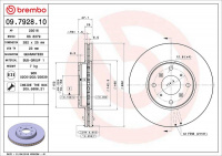 Brzdový kotouč BREMBO 09.7928.10 - HONDA Brzdový kotouč BREMBO 09.7928.10 - HONDA