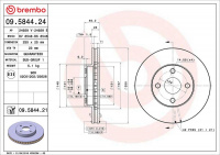 Brzdový kotouč BREMBO 09.5844.21