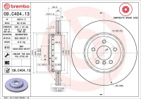 Brzdový kotouč BREMBO 09.C404.13 - BMW