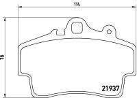Sada brzdových destiček BREMBO P65007 - PORSCHE Sada brzdových destiček BREMBO P65007 - PORSCHE