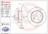 Brzdový kotouč BREMBO 08.A150.10