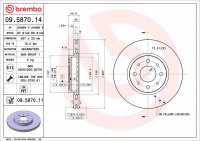 Brzdový kotouč BREMBO 09.5870.11