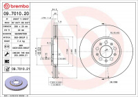 Brzdový kotouč BREMBO 09.7010.21