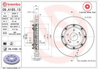 Brzdový kotouč BREMBO 09.A193.13