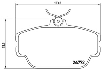 Sada brzdových destiček BREMBO P46001 - FORD Sada brzdových destiček BREMBO P46001 - FORD