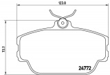 Sada brzdových destiček BREMBO P46001 - FORD