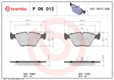 Sada brzdových destiček BREMBO P06012 - BMW