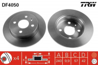 Brzdový kotouč TRW DF4050 - OPEL ASTRA G Brzdový kotouč TRW DF4050 - OPEL ASTRA G