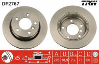Brzdový kotouč TRW DF2767 - BMW 3 E46 Brzdový kotouč TRW DF2767 - BMW 3 E46