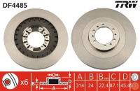 Brzdový kotouč TRW DF4485 - MITSUBISHI PAJERO SPORT Brzdový kotouč TRW DF4485 - MITSUBISHI PAJERO SPORT