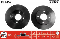 Brzdový kotouč TRW DF4457 - MITSUBISHI COLT 04-