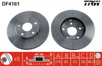 Brzdový kotouč TRW DF4161 - TOYOTA RAV4 II Brzdový kotouč TRW DF4161 - TOYOTA RAV4 II