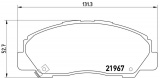 Sada brzdových destiček BREMBO P16010 - BERTONE, DAIHATSU