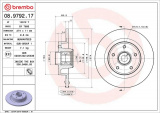 Brzdový kotouč BREMBO 08.9792.17 - RENAULT