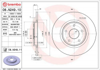 Brzdový kotouč BREMBO 08.N249.11