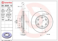 Brzdový kotouč BREMBO 09.5055.10 - FORD, NISSAN