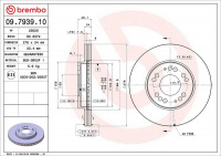 Brzdový kotouč BREMBO 09.7939.10 - MITSUBISHI